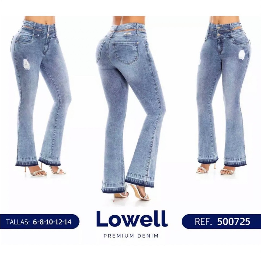 🇨🇴LOWELL Jeans, Colombian Butt Lifte Tie Dye Boot  Cut Push Up Jeans